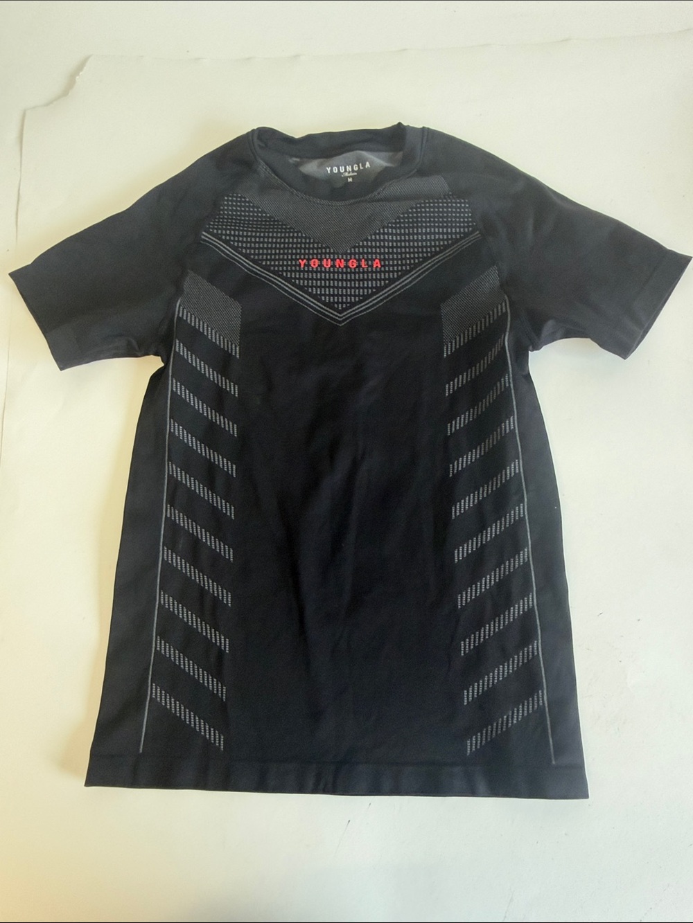 YoungLA Black Performance Short Sleeve with Gray Accents
